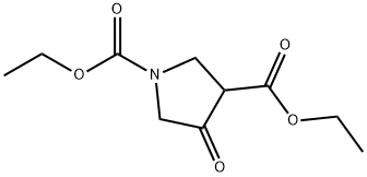 4-氧代-吡略烷-1,3-二羧酸二乙酯 结构式