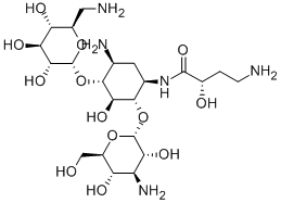 丁胺卡那霉素 结构式