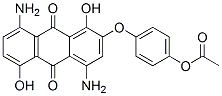 p-[[4,8-diamino-1,5-dihydroxy-9,10-dioxo-9,10-dihydro-2-anthryl]oxy]phenyl acetate  结构式