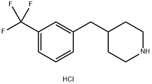 4-(3-三氟甲基苄基)哌啶盐酸盐 结构式