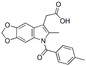 6-Methyl-5-(p-toluoyl)-5H-1,3-dioxolo[4,5-f]indole-7-acetic acid 结构式