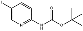 (5-碘2-吡啶基)氨基甲酸叔丁酯 结构式