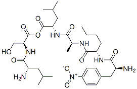 L-LEUCYL-L-SERYL P-NITRO-L-PHENYLALANYL-L-NORLEUCYL-L-ALANYL-L- LEUCINE METHYL ESTER) 结构式