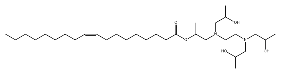 2-[[2-[bis(2-hydroxypropyl)amino]ethyl](2-hydroxypropyl)amino]-1-methylethyl oleate 结构式