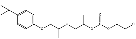 2-氯乙基-2-[2-[(4-(1,1-二甲基乙基)苯氧基]-1-甲基乙氧基]-1-甲基乙基亚硫酸酯 结构式