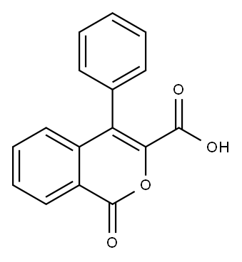 1-氧代-4-苯基-异色烯-3-羧酸 结构式