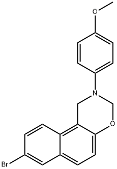 8-溴-2-(4-甲氧基苯基)-2,3-二氢-1H-萘并[1,2-E][1,3]恶嗪 结构式