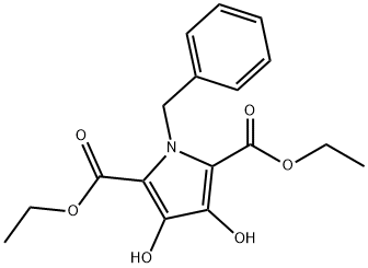 1-苄基-3,4-二羟基-1H-吡咯-2,5-二羧酸二乙酯 结构式