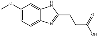 1H-苯并咪唑-2-丙酸,5-甲氧基- 结构式