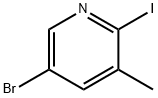 2-碘-3-甲基-5-溴吡啶 结构式