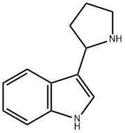 3-(2-吡咯烷基)-1H-吲哚 结构式