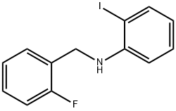 N-(2-氟苄基)-2-碘苯胺 结构式