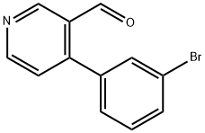4-(3-溴苯基)-3-吡啶羧醛 结构式