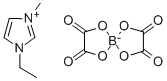 1-ETHYL-3-METHYLIMIDAZOLIUM BIS(OXALATO(2-)-O,O')BORATE 结构式