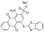 sodium 1-amino-4-(2-benzothiazol-ylthio)-9,10-dihydro-9,10-dioxoanthracene-2-sulphonate 结构式