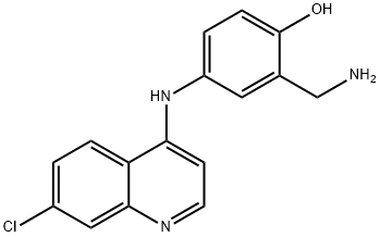 2 - 氨基-4 - [(7 - 氯-4 - 喹啉基)氨基] -苯酚 结构式
