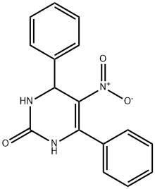 5-Nitro-4,6-diphenyl-3,4-dihydro-2(1H)-pyrimidinone 结构式