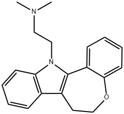 6,7-Dihydro-N,N-dimethyl-12H-[1]benzoxepino[5,4-b]indole-12-ethanamine 结构式