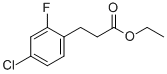 3-(4-CHLORO-2-FLUORO-PHENYL)-PROPIONIC ACID ETHYL ESTER 结构式