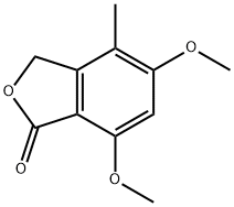 3,5-二甲氧基-4-甲基苯酞 结构式