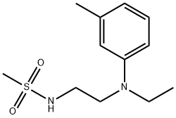 N-[2-[ethyl(m-toluidino)]ethyl]methanesulphonamide 结构式