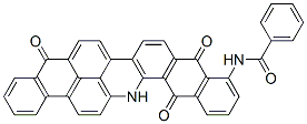 N-[5,10,15,16-四氢-5,10,15-三氧代蒽并[2,1,9-MNA]萘并(2,3-H)吖啶-11-基]苯甲酰胺 结构式