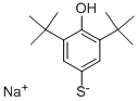 SODIUM 3,5-DI(TERT-BUTYL)-4-HYDROXYPHENYLTHIOLATE 结构式