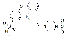 N,N-Dimethyl-10-[3-(4-methylsulfonylpiperazino)propyl]-10H-phenothiazine-2-sulfonamide 结构式