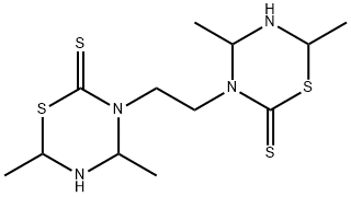 3,3'-亚乙基-双(四氢-4,6-二甲基-2H-1,3,5-硫二氮苯-2-硫酮) 结构式