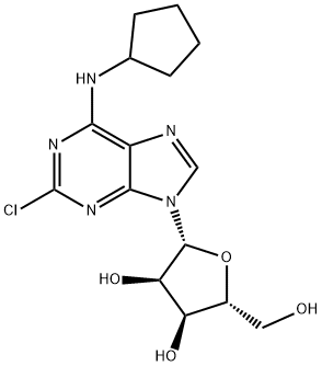 2-氯-N6-环戊基腺苷 结构式