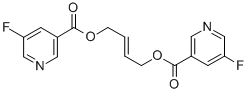 2-Butene-1,4-diol, bis(5-fluoronicotinate) 结构式