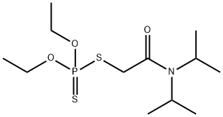 2-diethoxyphosphinothioylsulfanyl-N,N-dipropan-2-yl-acetamide 结构式