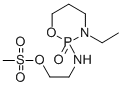 Ethanol, 2-((3-ethyltetrahydro-2H-1,3,2-oxazaphosphorin-2-yl)amino)-,  methanesulfonate (ester), p-oxide 结构式