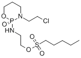 1-Pentanesulfonic acid, 2-((3-(2-chloroethyl)tetrahydro-2H-1,3,2-oxaza phosphorin-2-yl)amino)ethyl ester, P-oxide 结构式