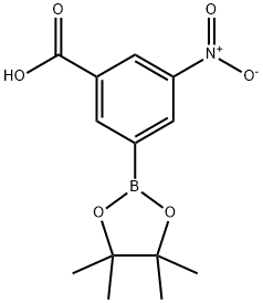 3-羧基-5-硝基苯基硼酸频哪醇酯 结构式