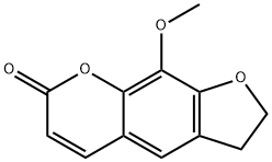 9-甲氧基-2,3-二氢-7H-呋喃并[3,2-G]苯并吡喃-7-酮 结构式