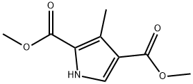 3-甲基吡咯-2,4-二羧酸二甲酯 结构式
