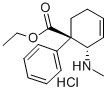 (+)-3R-N-Monomethylamino-4c-phenyl-4t-ethoxycarbonylcyclohexene-1, hyd rochloride 结构式