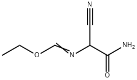 Methanimidic  acid,  N-(2-amino-1-cyano-2-oxoethyl)-,  ethyl  ester 结构式