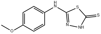 5-(4-METHOXY-PHENYLAMINO)-[1,3,4]THIADIAZOLE-2-THIOL 结构式