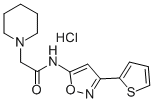 1-Piperidineacetamide, N-(3-(2-thienyl)-5-isoxazolyl)-, monohydrochlor ide 结构式