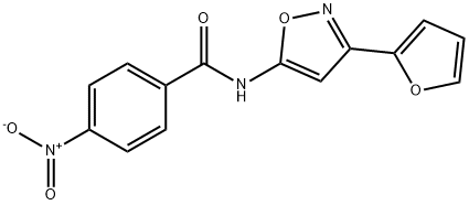 N-[3-(2-furyl)oxazol-5-yl]-4-nitro-benzamide 结构式