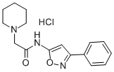 1-Piperidineacetamide, N-(3-phenyl-5-isoxazolyl)-, monohydrochloride 结构式