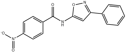 4-nitro-N-(3-phenyloxazol-5-yl)benzamide 结构式