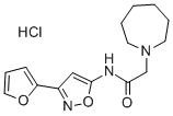 1H-Azepine-1-acetamide, N-(3-(2-furanyl)-5-isoxazolyl)hexahydro-, mono hydrochloride 结构式