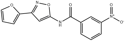 Benzamide, N-(3-(2-furanyl)-5-isoxazolyl)-3-nitro- 结构式