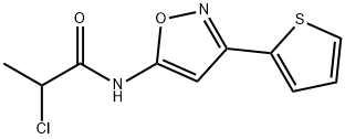 2-Chloro-N-(3-(2-thienyl)-5-isoxazolyl)propanamide 结构式