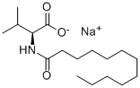 N-十二碳酰基-L-缬氨酸钠 结构式