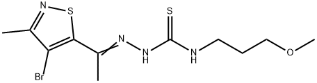 Methyl(4-bromo-3-methylisothiazol-5-yl) ketone 4-(3-methoxypropyl)thiosemicarbazone 结构式