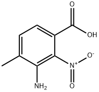 3-氨基-4-甲基-2-硝基苯甲酸 结构式